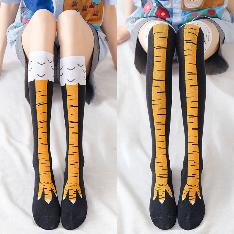 Funny Chicken Leg Socks - Funny Chicken Paw Stocking Over-knee Pressure