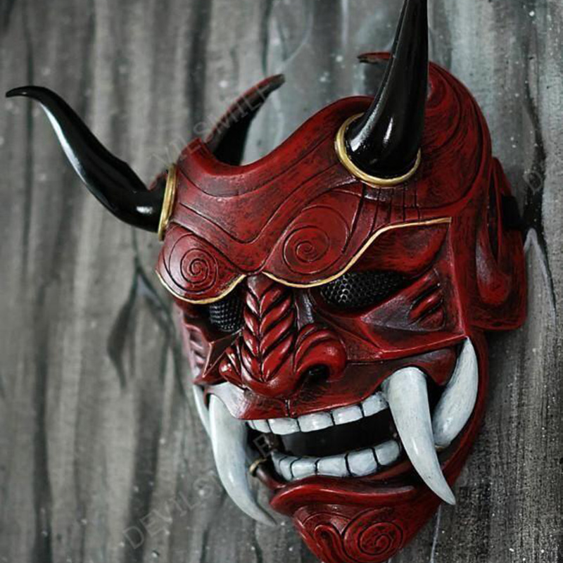 Led Purge Mask Halloween - Hannya Mặt Nạ Quỷ Nhật Bản