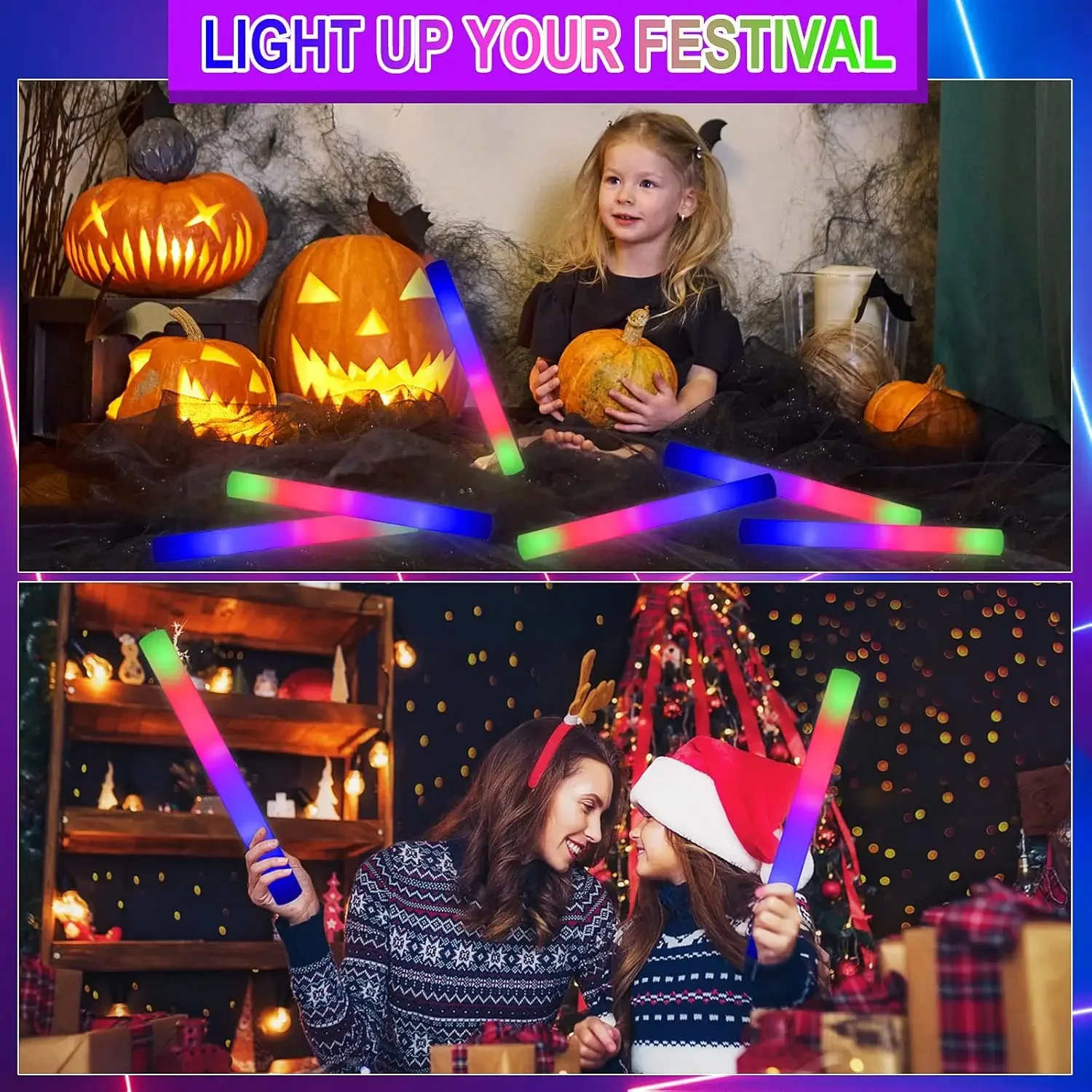 1Z-50PCS Led Foam Glow Sticks  - đánh giá và giá Flashing Led Foam Sticks Party