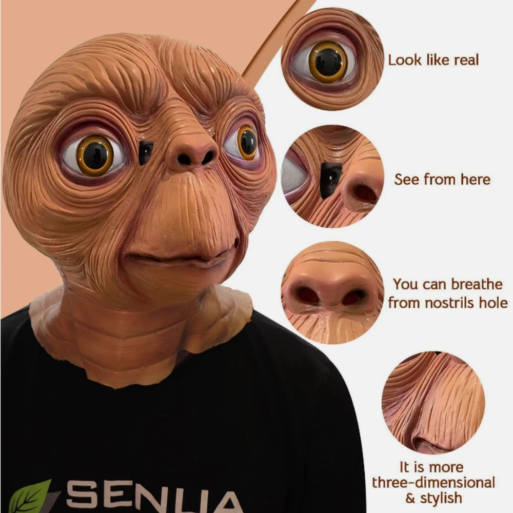 Realistic ET Alien Latex Mask  - đánh giá và giá Latex Alien Mask Realistic