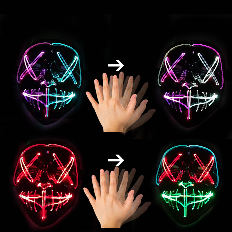 Gesture Control LED Mask Lumin - đánh giá và giá Led Purge Mask Halloween