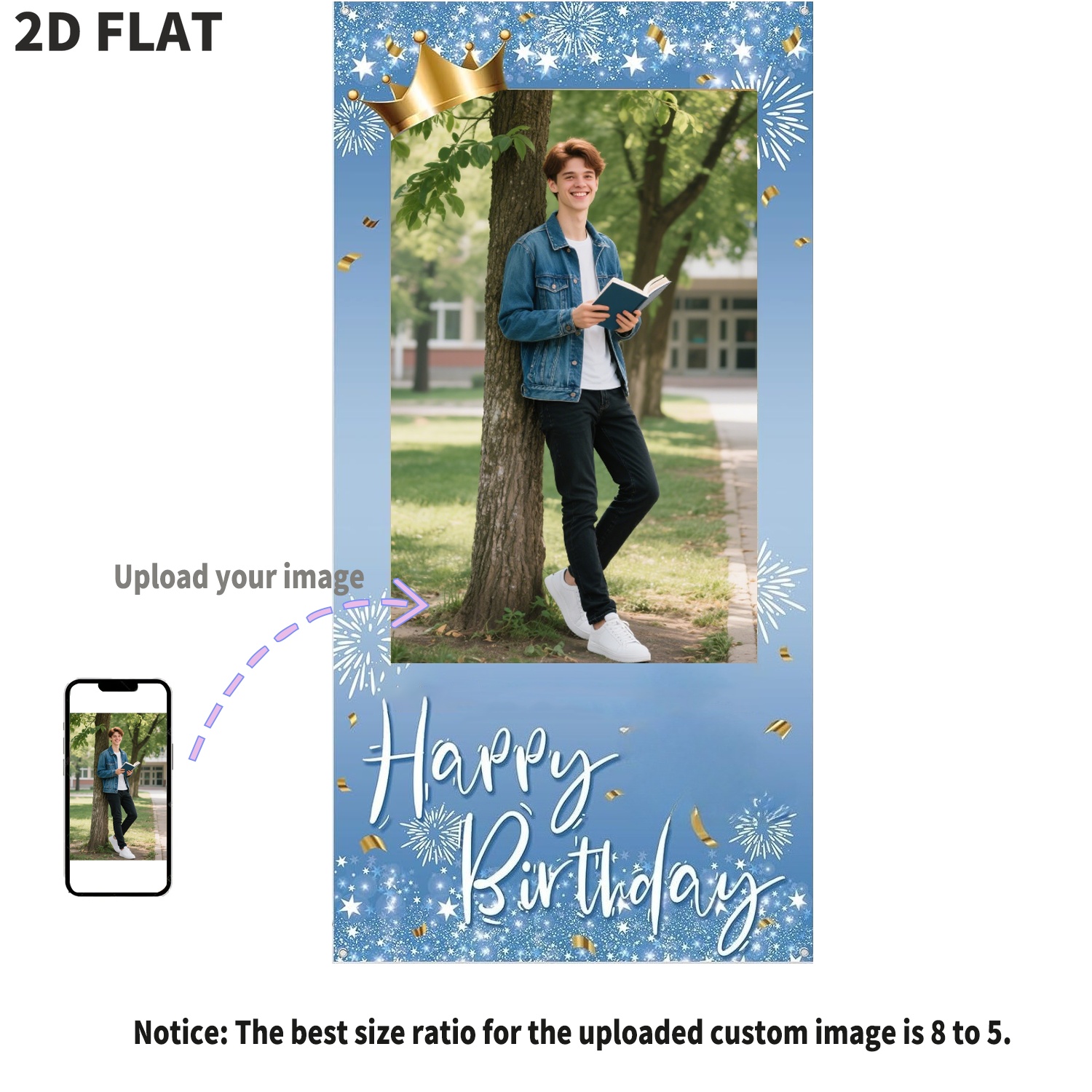 Custom Blue Color Happy Birthd - đánh giá và giá Party Supplies