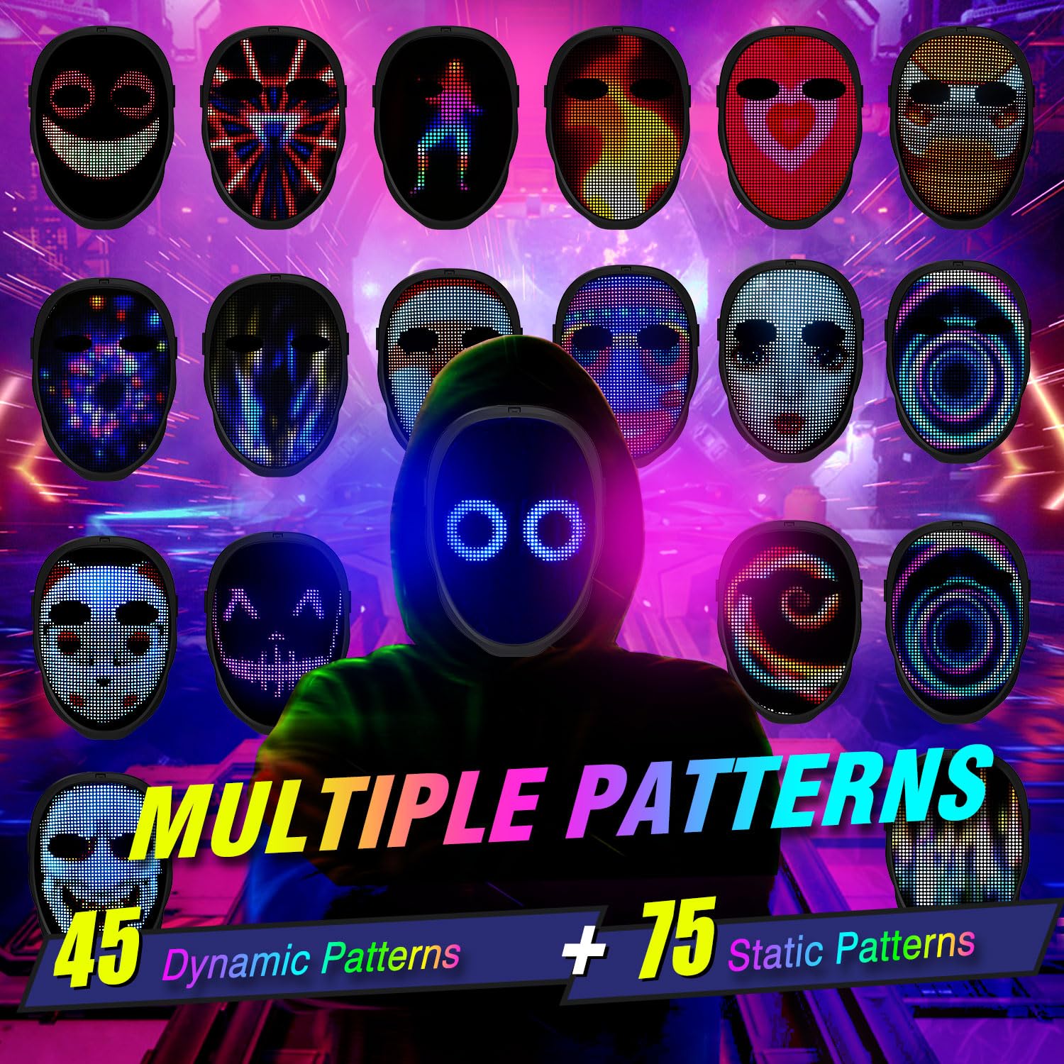 Party LED Light up Mask Gestur - đánh giá và giá Led Purge Mask Halloween