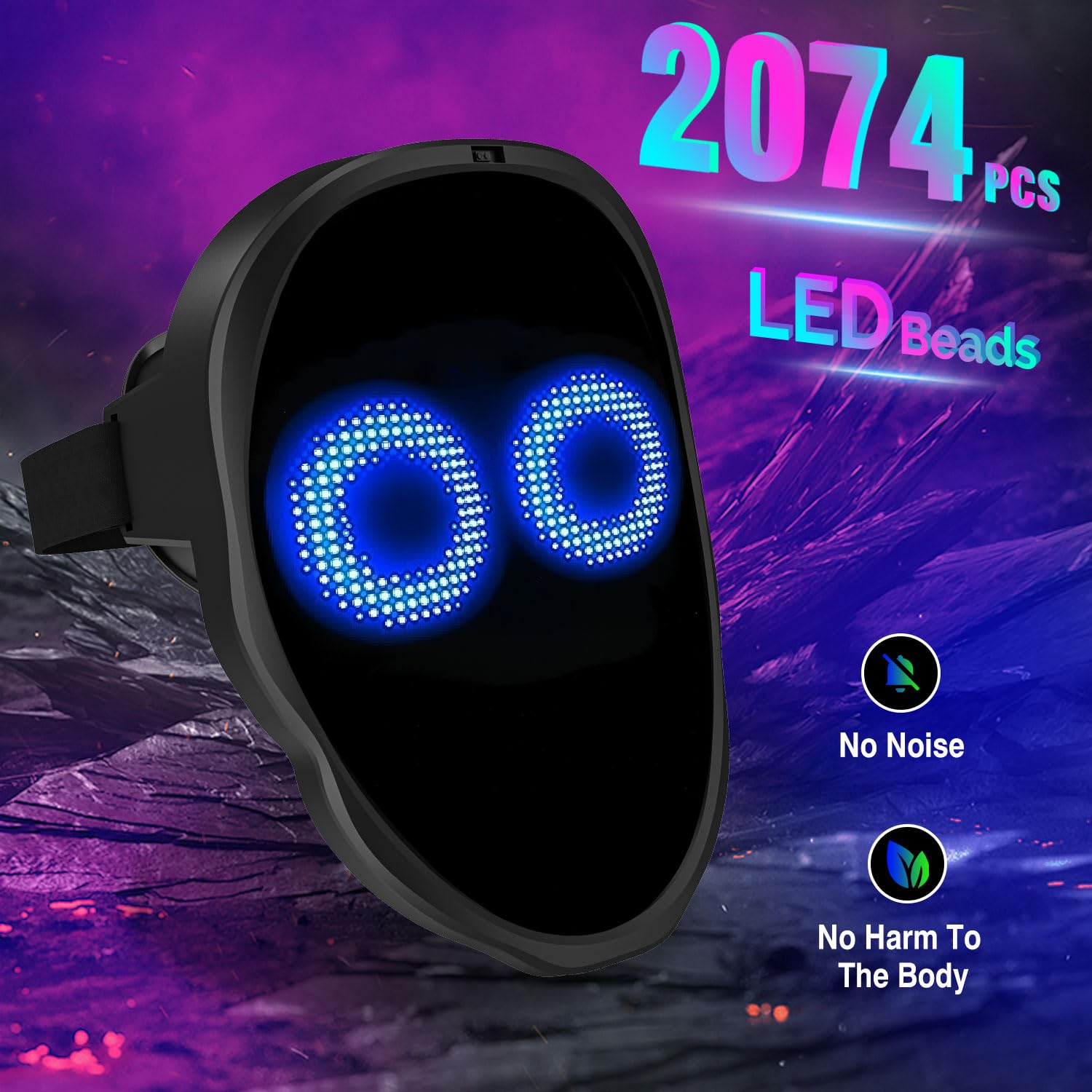 Party LED Light up Mask Gestur - đánh giá và giá Led Purge Mask Halloween