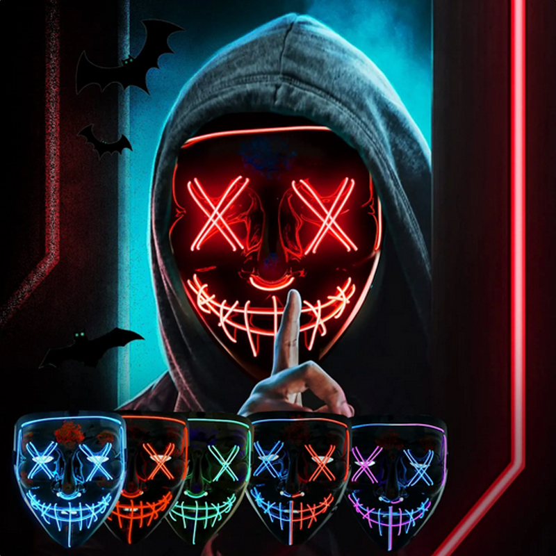 Halloween Scary Vendetta Mask  - đánh giá và giá Led Purge Mask Halloween