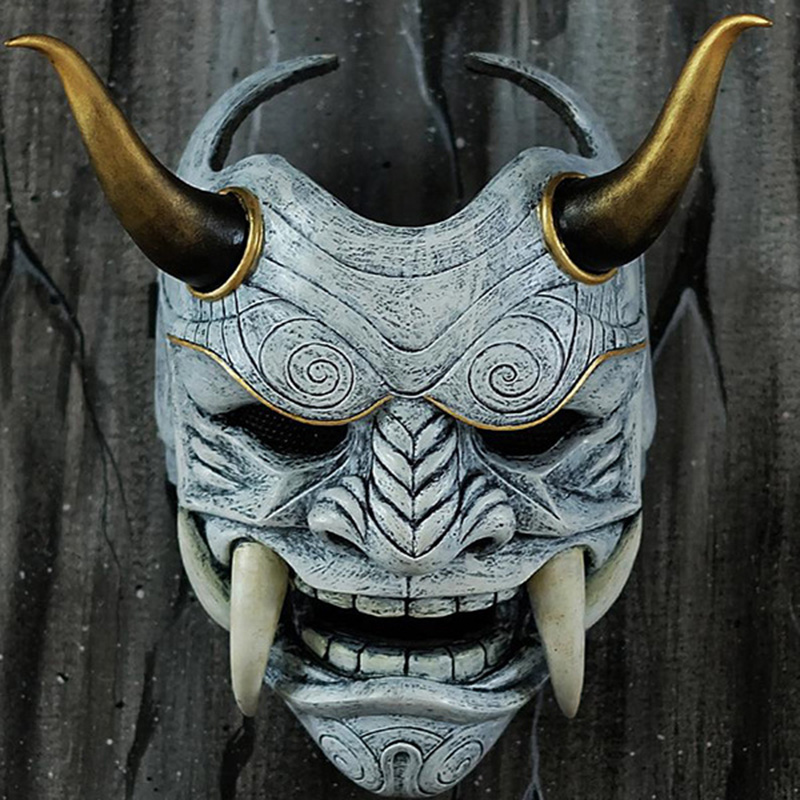 Hannya Mặt Nạ Quỷ Nhật Bản Oni - đánh giá và giá Led Purge Mask Halloween