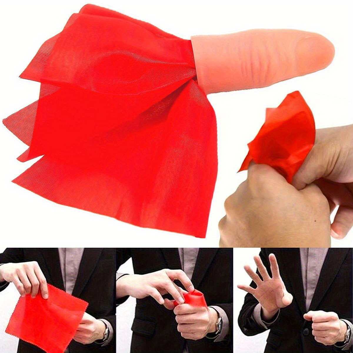 1set Scarf-Vanish Magic Thumb  - đánh giá và giá Thumb Tip Magic Trick Set