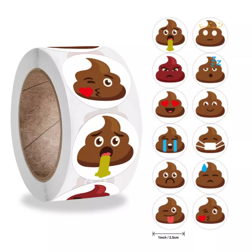 100-500pcs Funny Poop Cartoon  - đánh giá và giá Prank Toys