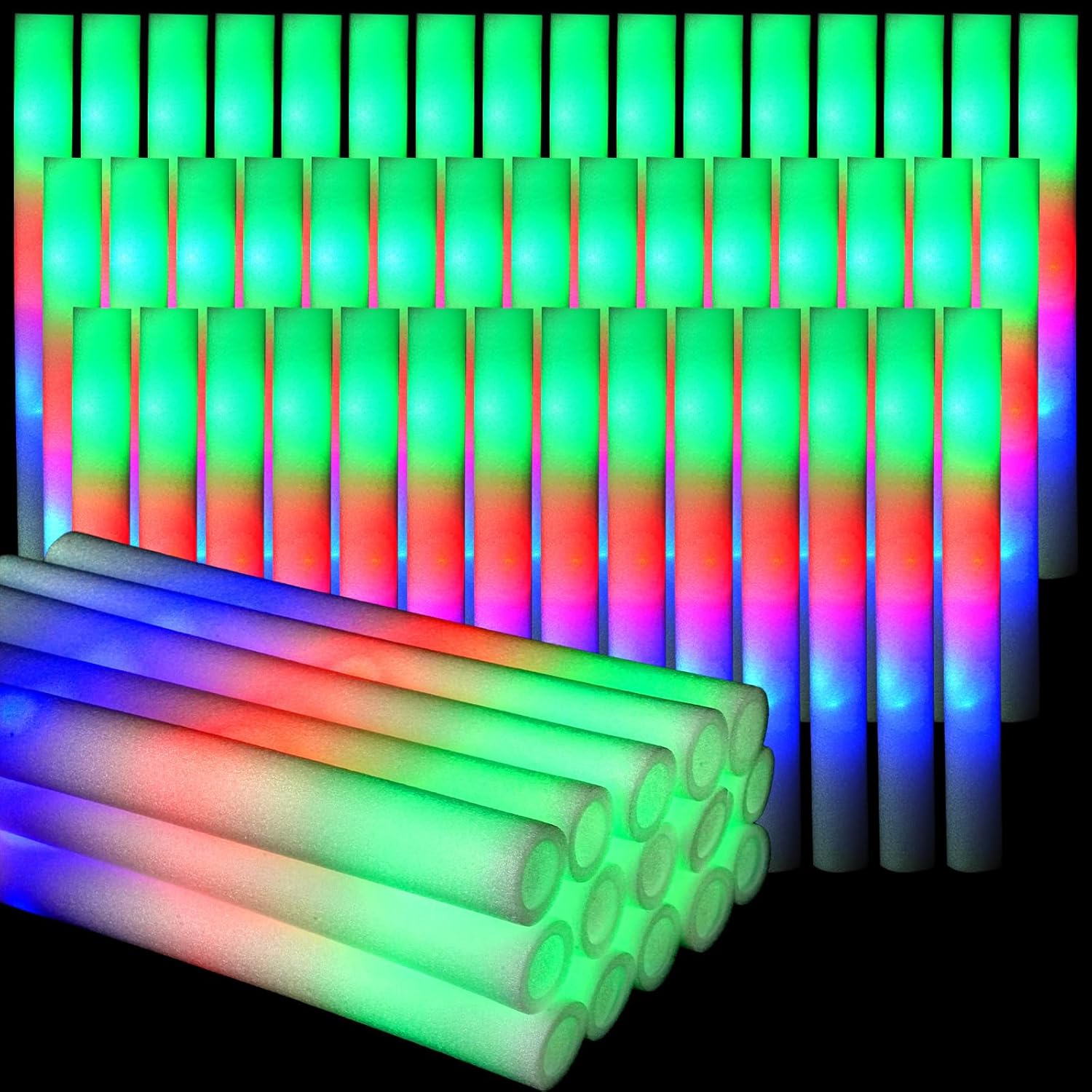 102Pcs LED Foam Sticks Cheer T - đánh giá và giá Flashing Led Foam Sticks Party