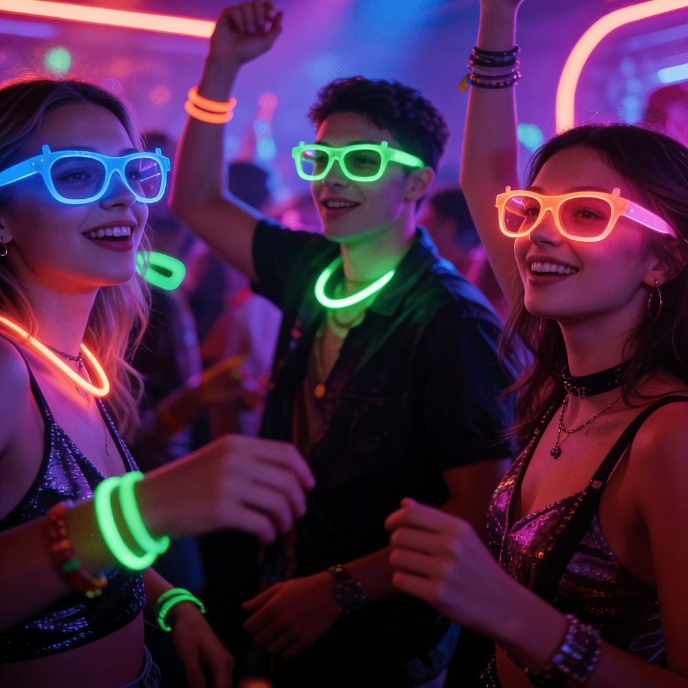 5/12pcs UV Glow in The Dark Gl - đánh giá và giá Glow In The Dark Party Glasses